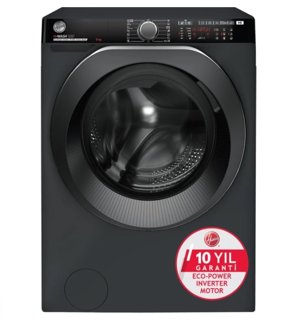 Hoover HWP 49AMBCR Siyah Camasir Makinesi 4